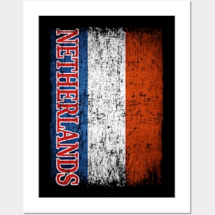 Netherlands Flag Gift Women Men Children Netherlands Retro Vintage Posters and Art